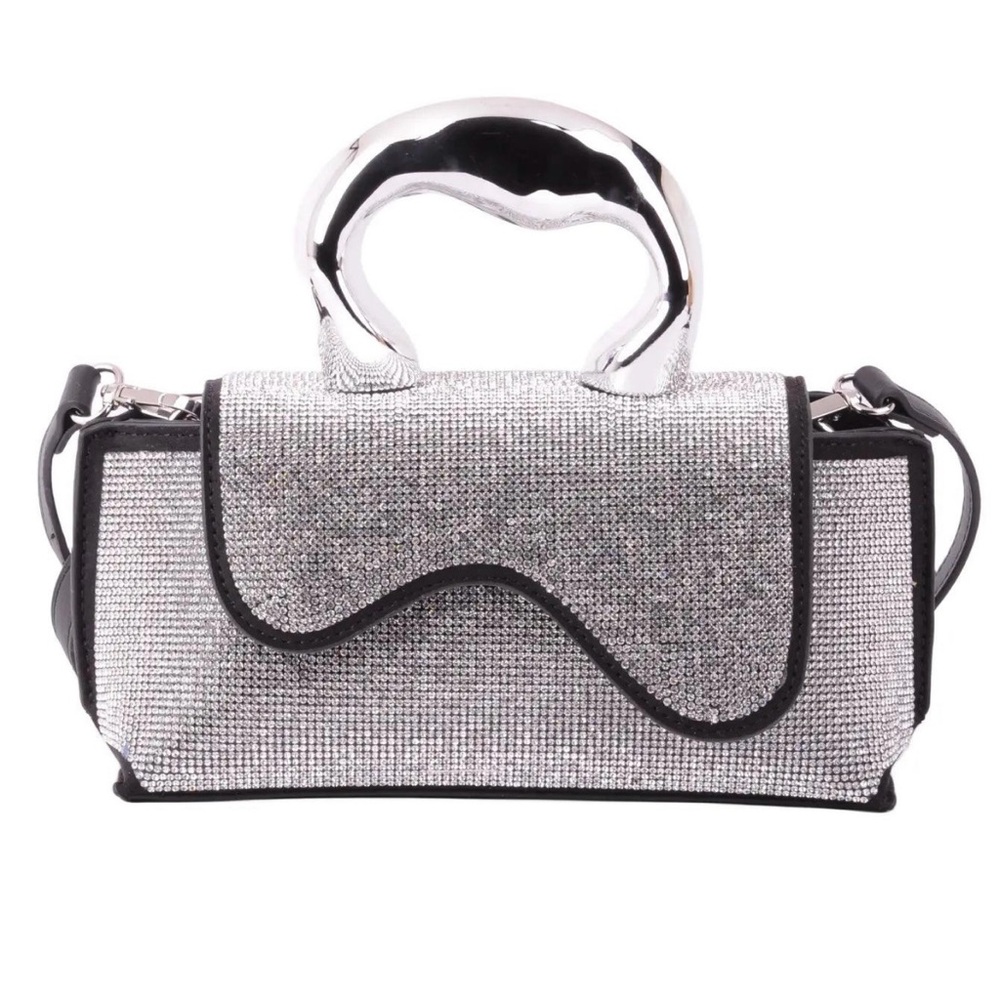MW Most Wanted DELIA Silver and Black Crossbody Bag.